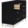 imageDelta Children Essex 6 Drawer Dresser BlackNaturalBlackNatural