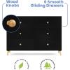 imageDelta Children Essex 6 Drawer Dresser BlackNaturalBlackNatural
