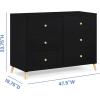 imageDelta Children Essex 6 Drawer Dresser BlackNaturalBlackNatural