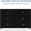 imageDelta Children Essex 6 Drawer Dresser BlackNaturalBlackNatural