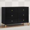 imageDelta Children Essex 6 Drawer Dresser BlackNaturalBlackNatural