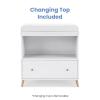 imageDelta Children Essex Convertible Changing Table with Drawer Bianca WhiteNaturalBianca WhiteNatural