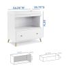 imageDelta Children Essex Convertible Changing Table with Drawer Bianca WhiteNaturalBianca WhiteNatural