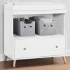 imageDelta Children Essex Convertible Changing Table with Drawer Bianca WhiteNaturalBianca WhiteNatural