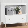 imageDelta Children Essex Convertible Changing Table with Drawer Bianca WhiteNaturalBianca WhiteNatural