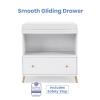 imageDelta Children Essex Convertible Changing Table with Drawer Bianca WhiteNaturalBianca WhiteNatural