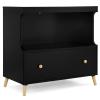 imageDelta Children Essex Convertible Changing Table with Drawer Bianca WhiteNaturalEbonyNatural