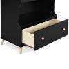 imageDelta Children Essex Convertible Changing Table with Drawer Bianca WhiteNaturalEbonyNatural