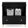 imageDelta Children Essex Convertible Changing Table with Drawer Bianca WhiteNaturalEbonyNatural