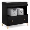 imageDelta Children Essex Convertible Changing Table with Drawer Bianca WhiteNaturalEbonyNatural