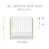 imageDelta Children Gio Mini Crib with 275quot Mattress Included EbonyNaturalBianca WhiteNatural