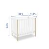 imageDelta Children Gio Mini Crib with 275quot Mattress Included EbonyNaturalBianca WhiteNatural
