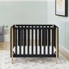 imageDelta Children Gio Mini Crib with 275quot Mattress Included EbonyNaturalEbonyNatural