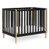 imageDelta Children Gio Mini Crib with 275quot Mattress Included EbonyNaturalEbonyNatural