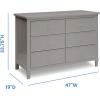 imageDelta Children Haven 6 Drawer Dresser WhiteGrey