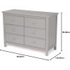 imageDelta Children Haven 6 Drawer Dresser WhiteGrey