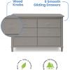 imageDelta Children Haven 6 Drawer Dresser WhiteGrey