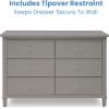 imageDelta Children Haven 6 Drawer Dresser WhiteGrey