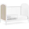 imageDelta Children Madeline 4in1 Convertible Crib  Woven Cane Mesh Panels Includes Conversion Rails Greenguard Gold Certified Bianca WhiteTextured AlmondBianca WhiteTextured Almond
