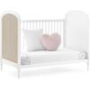 imageDelta Children Madeline 4in1 Convertible Crib  Woven Cane Mesh Panels Includes Conversion Rails Greenguard Gold Certified Bianca WhiteTextured AlmondBianca WhiteTextured Almond