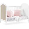 imageDelta Children Madeline 4in1 Convertible Crib  Woven Cane Mesh Panels Includes Conversion Rails Greenguard Gold Certified Bianca WhiteTextured AlmondBianca WhiteTextured Almond