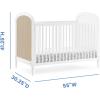 imageDelta Children Madeline 4in1 Convertible Crib  Woven Cane Mesh Panels Includes Conversion Rails Greenguard Gold Certified Bianca WhiteTextured AlmondBianca WhiteTextured Almond