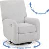 imageDelta Children Nest Nursery Swivel Recliner  Fabric is GREENGUARD Gold Certified and OekoTEX Standard 100  Upholstered in a Unique Chenille Yarn for Blanket Like Softness FogFog