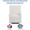imageDelta Children Nest Nursery Swivel Recliner  Fabric is GREENGUARD Gold Certified and OekoTEX Standard 100  Upholstered in a Unique Chenille Yarn for Blanket Like Softness FogOyster