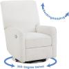 imageDelta Children Nest Nursery Swivel Recliner  Fabric is GREENGUARD Gold Certified and OekoTEX Standard 100  Upholstered in a Unique Chenille Yarn for Blanket Like Softness FogOyster