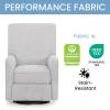 imageDelta Children Nest Nursery Swivel Recliner  Fabric is GREENGUARD Gold Certified and OekoTEX Standard 100  Upholstered in a Unique Chenille Yarn for Blanket Like Softness FogFog