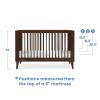 imageDelta Children Ollie 4in1 Convertible Crib  Greenguard Gold Certified Bianca WhiteWalnut Espresso