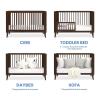 imageDelta Children Ollie 4in1 Convertible Crib  Greenguard Gold Certified Bianca WhiteWalnut Espresso