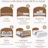 imageDelta Children Perry 6in1 Convertible Crib  Greenguard Gold Certified Bianca WhiteChestnut