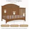 imageDelta Children Perry 6in1 Convertible Crib  Greenguard Gold Certified Bianca WhiteChestnut