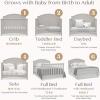 imageDelta Children Perry 6in1 Convertible Crib  Greenguard Gold Certified Bianca WhiteMoonstruck Grey