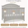 imageDelta Children Perry 6in1 Convertible Crib  Greenguard Gold Certified Bianca WhiteMoonstruck Grey