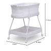imageDelta Children Sweet Dreams Bassinet with Airflow Mesh Bedside Portable Crib with Vibration Lights and Music Grey InfinityGrey Infinity