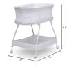 imageDelta Children Sweet Dreams Bassinet with Airflow Mesh Bedside Portable Crib with Vibration Lights and Music Grey InfinityGrey Infinity