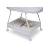 imageDelta Children Sweet Dreams Bassinet with Airflow Mesh Bedside Portable Crib with Vibration Lights and Music Grey InfinityGrey Infinity
