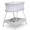 imageDelta Children Sweet Dreams Bassinet with Airflow Mesh Bedside Portable Crib with Vibration Lights and Music Grey InfinityGrey Infinity