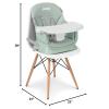 imageJeep Milestone 6in1 High Chair by Delta Children  High Chair Converts to Stool Booster Seat Toddler Chair Activity Table and Desk and Chair Sage Green
