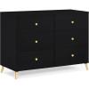 imageDelta Children Essex 6 Drawer Dresser BlackNaturalBlackNatural