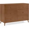 imageDelta Children Essex 6 Drawer Dresser BlackNaturalChestnut