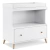 imageDelta Children Essex Convertible Changing Table with Drawer Bianca WhiteNaturalBianca WhiteNatural