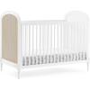 imageDelta Children Madeline 4in1 Convertible Crib  Woven Cane Mesh Panels Includes Conversion Rails Greenguard Gold Certified Bianca WhiteTextured AlmondBianca WhiteTextured Almond