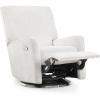 imageDelta Children Nest Nursery Swivel Recliner  Fabric is GREENGUARD Gold Certified and OekoTEX Standard 100  Upholstered in a Unique Chenille Yarn for Blanket Like Softness FogOyster