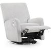 imageDelta Children Nest Nursery Swivel Recliner  Fabric is GREENGUARD Gold Certified and OekoTEX Standard 100  Upholstered in a Unique Chenille Yarn for Blanket Like Softness FogFog