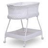 imageDelta Children Sweet Dreams Bassinet with Airflow Mesh Bedside Portable Crib with Vibration Lights and Music Grey InfinityGrey Infinity