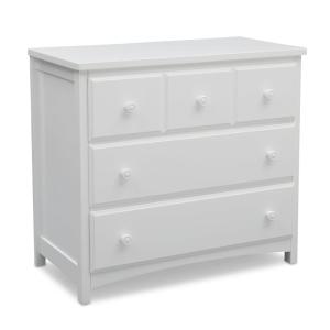 imageDelta Children 3 Drawer Dresser with Interlocking Drawers GreyBianca White