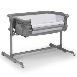 imageDelta Children Close2Me Bedside Baby Bassinet Sleeper with Breathable Mesh and Adjustable Heights  Lightweight Portable Crib Grey